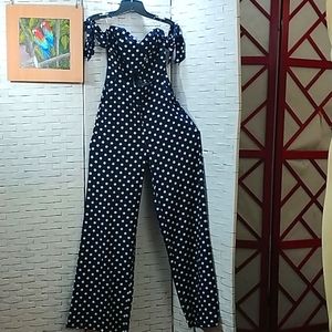 Navy & White Jumpsuit